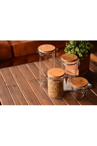 Bambum Mada - Kilitli Cam Saklama Kabi 20 Cm 1300 Ml