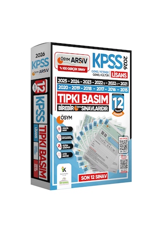 2026 Kpss Lisans Önlisans 12+7 Ösym Çıkmış Soru Tıpkı Basım Tg Dijital Çözümlü Set