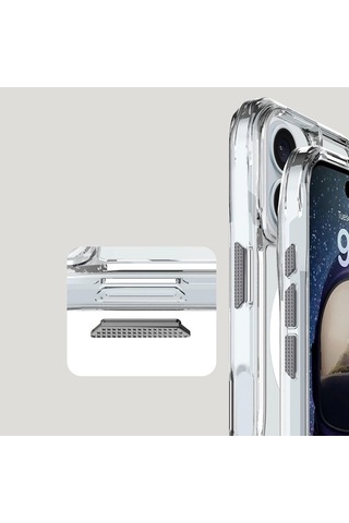 Apple Uyumlu iPhone 16 Plus Kılıf Magsafe Şarj Özellikli Airbagli Şeffaf Redclick İncek Kapak