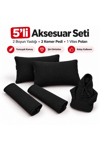 5li Oto Akseusar Set Siyah