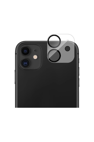 Buff Apple Uyumlu iPhone 11 / 12 Mini Kamera Lens Koruyucu Şeffaf