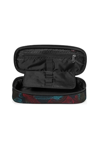Eastpak Oval Single Siyah Desenli Kalem Kutusu Gümüş - Siyah