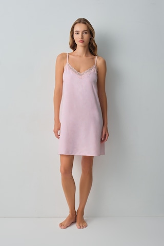 Suwen Floral Dantelli Kısa Gecelik Wsh10710066077 Pembe