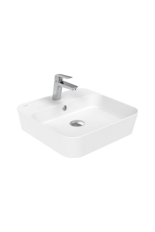Creavit Loop Kare İnce Çanak Lavabo 45 Cm Mat Beyaz Lp046-00mb00e-0000