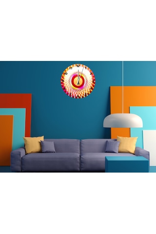 Ti-play Renkler 30x30cm Akrilik Dekoratif Modern Duvar Saati ÇOk Renkli
