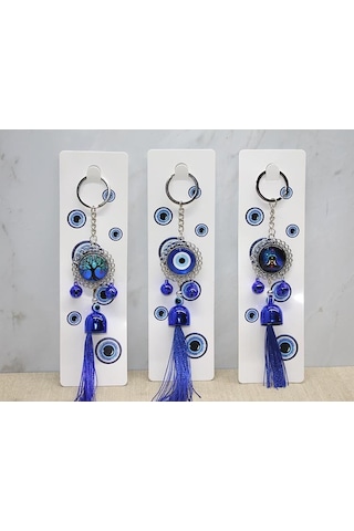 Metal Nazar Boncuğu Anahtarlık Alk3496