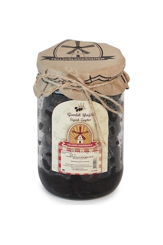 Tellioğlu Değirmen Gemlik Yağlı Siyah Zeytin 500 G