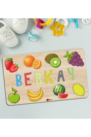 Bk Toys Çocuklara Özel Isimli Büyük Boy Ahşap Eğitici Yapboz Puzzle