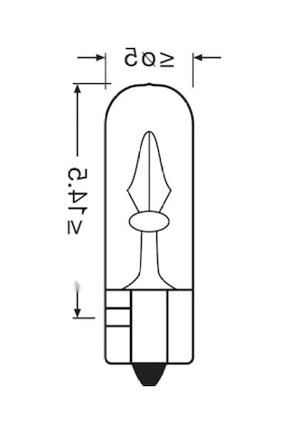 12v 1.2w Mini Dipsiz Gösterge Ampul Seti 2 Adet