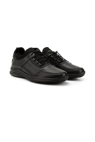 Gönderi(R) Erkek Siyah Bağcıklı Hakiki Deri Comfort Sneaker Ddma73542198 Siyah