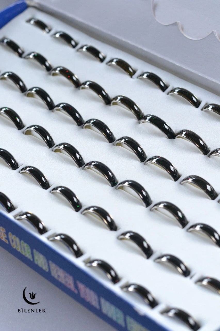 Moda Göre Renk Değiştiren Yüzük 60'lı Karışık Ölçü Kutu Çok Renkli