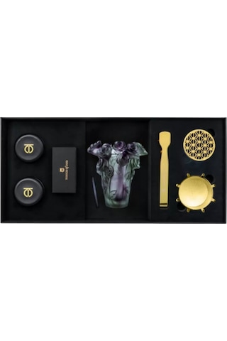 Touch Of Oud Grey-purple Flower Burner Hediye Seti, Bukhoor Ve Dukhoon Tütsü Seti