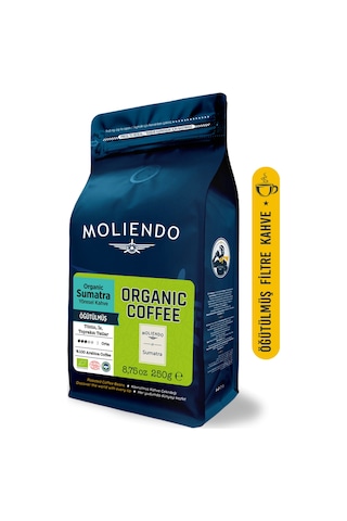 Moliendo Organic Indonesia Sumatra Yöresel Kahve 250 G Öğütülmüş
