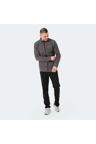 Slazenger OPRAH Erkek Fermuarlı Dik Yaka Cepli Koyu Gri Eşofman Takımı