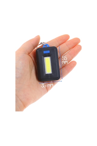 Telvesse 3 Modlu Cob Led Lamba Acil Durum Işığı Mini El Feneri Anahtarlık Çok Renkli