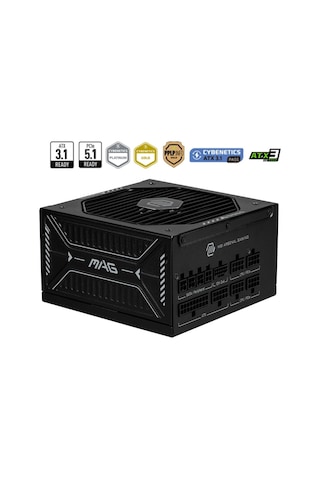 Msı Mag A850gls Pcıe5 Siyah 850w 80+ Gold Full Modüler Power Akak92msı0036