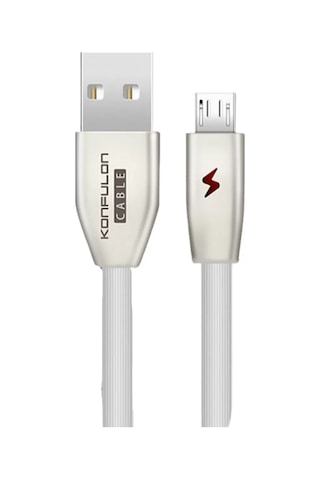 Mey Najmaddin S53 Led Işıklı Micro Usb Kablo 1m 3a - Beyaz Najmaddin Belirtilmemiş
