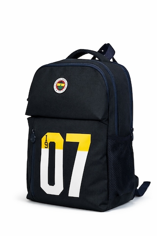 Fenerium Fenerbahçe Lisanslı 1907 Baskı Detaylı Lacivert Sırt Çantası - Laptop Bölmeli Su İtici Kumaşlı Okul Çantası
