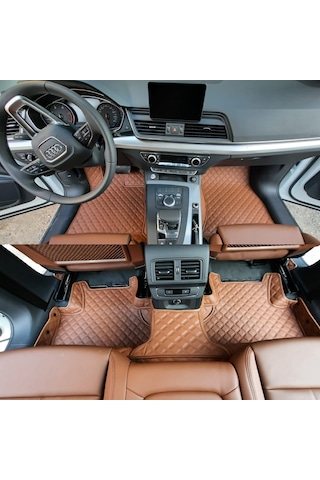 Araca Özel 5D 7D Havuzlu Deri Paspas Volkswagen Caddy 2006-2020 2020-Siyaha Siyah Dikişli