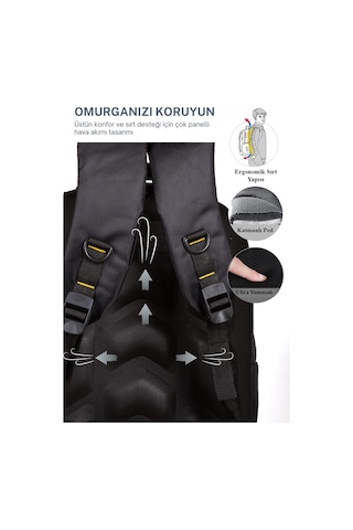 571 Collections Av A Dos Orijinal Körüklü Ortopedik Konfor Çok Gözlü Gezi Seyahat Yürüyüş Dağcı Kamp Spor Sırt Çantası 65 L Açık Altın