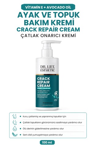 Lifeesthetic Ayak Ve Topuk Çatlak Kremi 100 Ml Yoğun Nemlendirici & Bakım Kremi