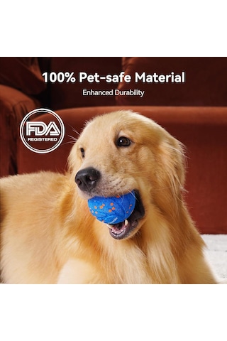 Cheerble Akıllı Köpek Oyuncağı - Şarjlı, Mavi, 7x7x7 Cm, İnteraktif Hareketli Top