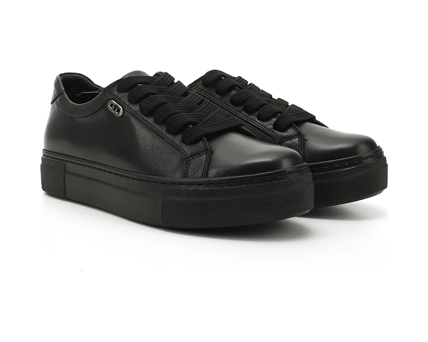 Gönderi(R) Gönderi R Kadın Kömür Bağcıklı Dolgu Taban Hakiki Deri Sneaker Gdza13424240 Siyah