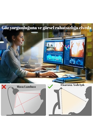 Usb'li Kısılabilir Led Işık Çubuğu Göz Koruyucu Masa Lambası