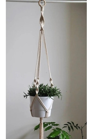 Floralmacramedesign Sarmal Düğümlü El Yapımı Makrome Saksılık Floralmacramedesign Sarmal Düğümlü El Yapımı Makrome Saksılık