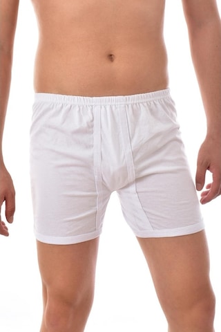 12 Adet Erkek Boxer Paçalı Boxer Seher Yıldızı Beyaz
