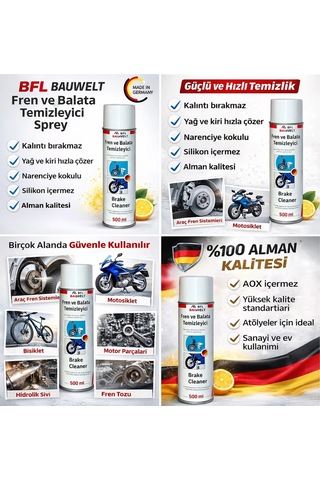 Bauwelt 12'li Fren Ve Balata Temizleyici 500ml Made İn Germany