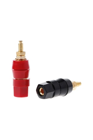 4mm Banana Soket Terminal Çifti Kırmızı Siyah Hexagon Konnektör