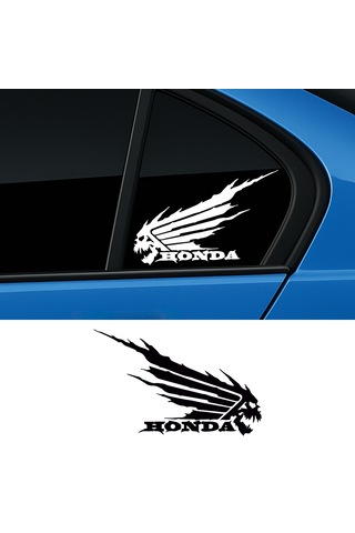 Honda Canavar Sticker, Honda Oto Sticker, Honda Sticker 15x10 Cm-takım