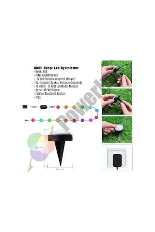 Powerlux Pixel Bahçe Dekoratif Aydınlatma Smart Kit ICRGB Diğer