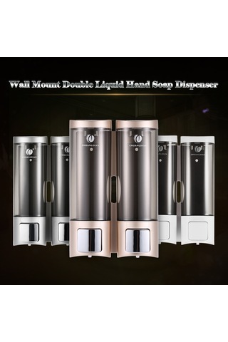 Kangvka Duvar Takılı İki Lı El Sabunu Dağıtıcısı - Manuel Tuşlu 200ml 2 Kabin - Banyo/ Restoran/ Ofis Kullanıma Uygun Beyaz Cd-2013a Diğer
