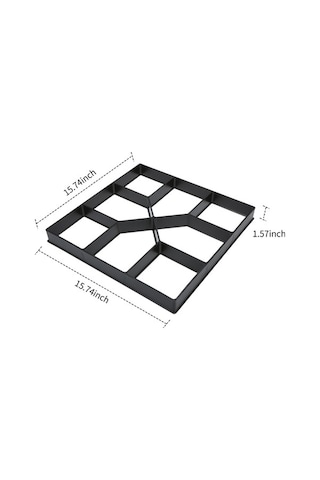 Ulzyvf Bahçe Döşeme Dıy, Taş Renkli Kare Kalıp, Reedark Malzeme - Abs Çok Renkli