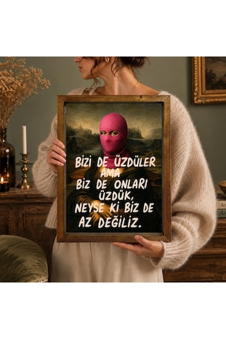 Bk Gift Vintage Klasik Sanat Esprili Sözlü Masif Ahşap Çerçeveli Dekoratif Tablo - 35