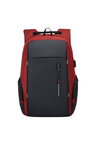 Laptop Sırt Çantası Kadın Erkek Omuz Çantası Kolej Kırmızı Kızıl Kırmızı