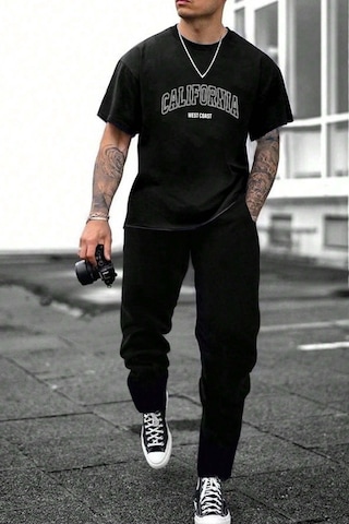 Antrasit Eşofman Takımı Siyah4