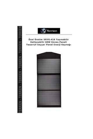 Özel Üretim Xryg-416 Taşınabilir Katlanabilir 60w Güneş Paneli Tasarruf Seyyar Panel Enerji Kaynağı