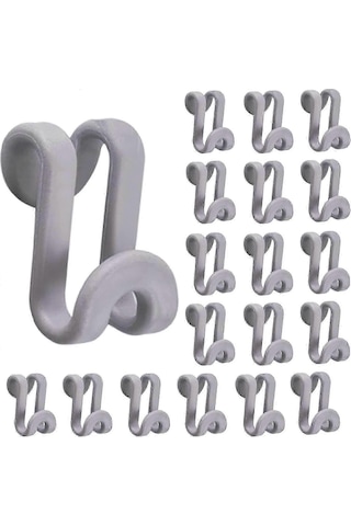 20 Adet Mini Elbise Askısı Bağlantı Kancası Diğer