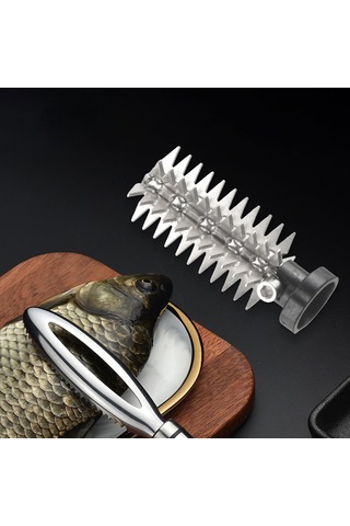 Balık Pullarını Temizleyici Aksesuarları Elektrikli Pul Temizleyici Dayanıklı C Gümüş