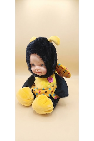 Peluş Bebek Yüzlü Arı 40 Cm Sarı - Siyah