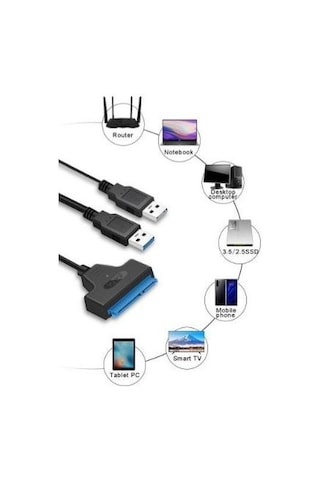 Alfalink Usb 3.0-2.5 3.5 İnç Sata Ssd Hdd Hard Disk Çevirici Dönüştürücü Adaptör Kablosu