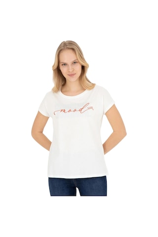 U.S. Polo Assn. Kadın T-shirt 1832018 Ekru