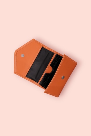 Modica Paris - Vegan Deri Akordiyon Kartlık Cüzdan Şıklık Ve Fonksiyonun Buluştuğu Kusursuz Tasarım Turuncu