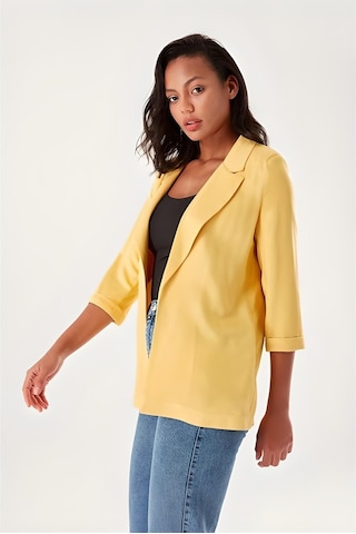 Batik Blazer Viskon Ceket Sarı