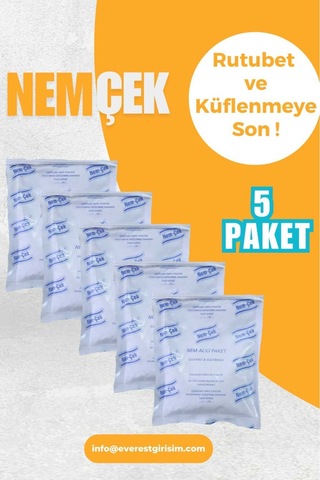 Nemçek Nem Alıcı Rutubet Giderici Küf Önleyici Koku Giderici Korozyon Önleyici 1250 Gr 5 Paket
