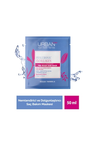 Hyaluronik Asit & Kolajen Kuru Ve Cansız Saçlara Özel Duş Öncesi Saç Bakım Maskesi 2x50ml-vegan