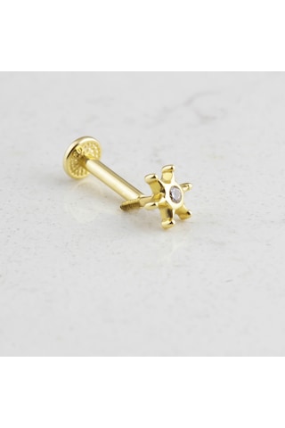 Glorria Altın Tektaş Tragus Piercing Çok Renkli 73137488